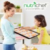 NutriChef 3-Piece Nonstick Baking Pans Set - Thick Carbon Steel