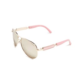 GUESS womens Metal Aviator Sunglasses, 28g, 60 mm US