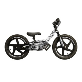 Viscid Design co Graphics Kit for 12" and 16" Stacyc Electric Bike (Lightning Strike) Grey White
