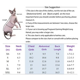 Hairless Cat Clothes Sphynx Cat Pajamas Outfits Kitten Clothes with Hat Tail Cover Pet Apparel for Cornish, Rex Devon Rex, and Peterbald Cats (Small, Set with Hat and Tail Cover)