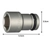 TONE HP4NV-24L Long Socket for Impact: 0.5 inch (12.7 mm)