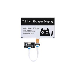7.5 Inch e-Paper Display for Raspberry Pi/Jetson Nano/Arduino/STM32 - 800 x 480 Resolution, Low Power Consumption, No Backlight Required, Clear Display After Power-Off