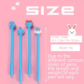 Muiyaneq 30Pcs Cute Cartoon Gel Black Ink Pens,Random Kawaii Writing Pens,Assorted Styles Pens for School Office Home Student Kids Present