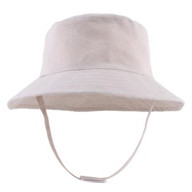 JANGANNSA Denim Summer Baby Sun Hat Boys Girls Infant Toddler Bucket Hats Sun Protect Beach Baby Caps(Denim Beige, 46cm)