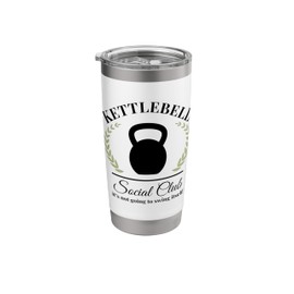 Kettlebell Social Club it's not going to swing itself funny Stainless Steel Insulated Tumbler
