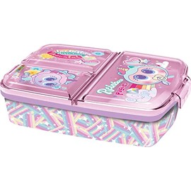 Various Lunch Box for Kids, Sandwich Box with 3 Compartments for Daycare, Kids Lunch Box with Dividers Made of BPA-Free Plastic, Great Gift for Kids (Ksimeritos)
