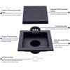 RANDOM Black Shower Drain Square with Removable Tile Insert 6
