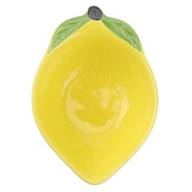 SHERCHPRY Plato de almacenamiento de aperitivos, tazón de limón, tazón de postre de cerámica, plato de frutas secas, plato de ensalada para aperitivos, ensalada de frutas (limón), tazón de preparación de cocina, platos de sushi