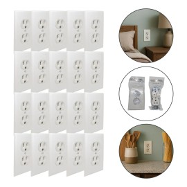 Kit Paquete de 20 Contactos Dúplex con Placa Blanca Para Caja Chalupa 2x4 125v~ 15a Listos Para Instalar Illux 600-KITDUPLEX.B