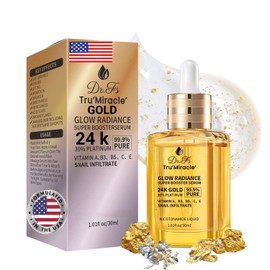 SERUM DE ORO para rostro Suero de oro de 24 quilates con 30% de platino [99% puro], suero retinol antienvejecimiento renovador con vitamina B3, CE para rellenar arrugas profundas Suero potenciador