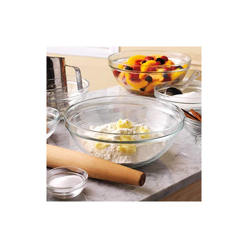 Duralex 12 Piece Bowl Set of Six, Clear