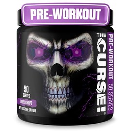 JNX SPORTS The Curse Pre Workout Powder for Men  Women, Caffeine, Beta-Alanine, Creatine, L-Citrulline, 50 Servings, Dark Grape Flavor  Boost Energy, 