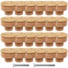 ANPHSIN 24 Pack Boho Rattan Cabinet Dresser Knobs- Durable Beech