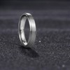 083BASE Tungsten Carbide Ring - Silver and Black, 6mm/8mm Width,