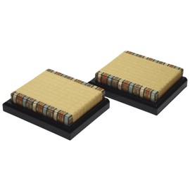 Black Painted Imperial Prince Tatami Tatami Tatami Table, Akashi Size with Tatami Mat Set of 2, Frontage 8.7 x Depth 6.7 x Height 2.0 inches (22 x 17 x 5 cm)