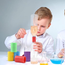 NANAOUS Tornado Bottle Connectors Cyclone, Plastic Tornado Connector Vortex Bottle Connectors for Students Scientific Experiment Test (5PC)