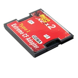 LeHang Doppel Slot Micro SD TF auf CF Adapter UDMA Compact Card Halter Typ I Card Converter schwarz