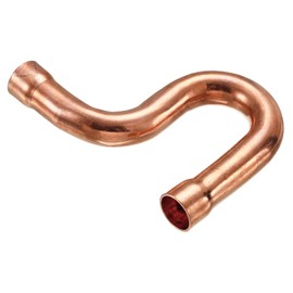 MECCANIXITY Copper P-Trap Pressure Pipe Fitting Welding Tubing Sweat Ends Plumbing Supply 12.7mm(1/2") OD for HVAC Air Conditioning Refrigeration