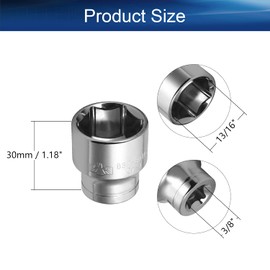 Auniwaig 3/8" Drive 13/16" 6-Point Impact Socket,Imperial Chrome Vanadium 4pcs