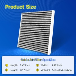 3 Pack Cabin Air Filter Replacement for CF10728, 2007-2016 ELANTRA, Replace 97133-2H000, 08790-2H000A