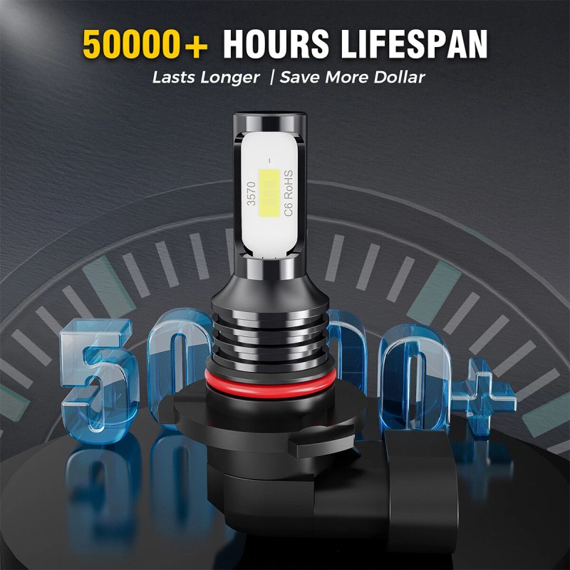 AUIMSOCO 9005 9006 LED Headlight Kit Combo Bulbs 10000K High