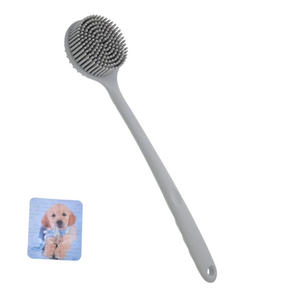 PACKOVE Silicone Body Scrubber Long Handle Bath Brush for Back