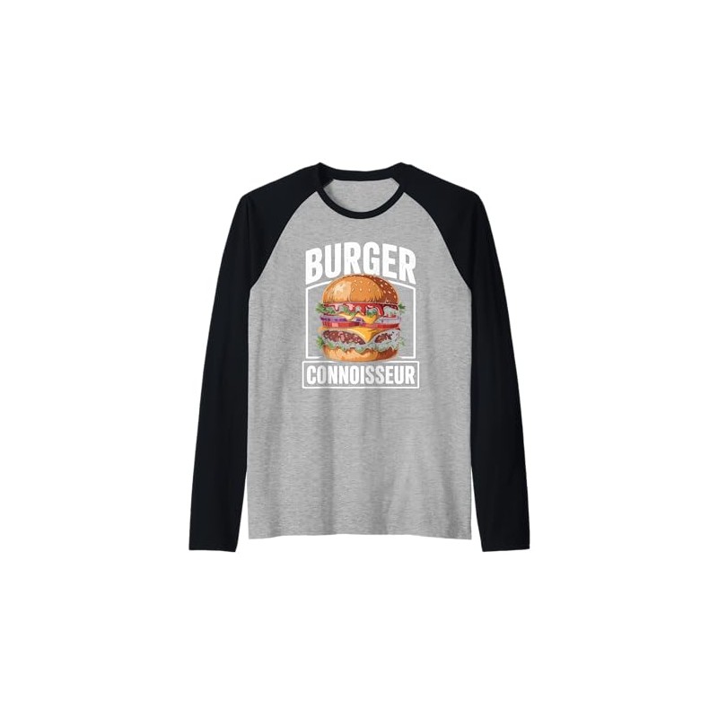 Burger Connoisseur Juicy Cheese Delight Raglan Baseball Tee
