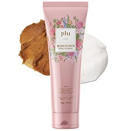 PLU Exfoliante Corporal Coreano De Nuez Con Aroma Floral Rosa Y Miel De Manuka - Exfoliante, Hidratante Y Reafirmante Para Una Piel Luminosa - Para Acné, Celulitis, Estrías, Arañas Vasculares, Aroma F