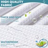 Extra Wide No Hook Waffle Weave Shower Curtain with Snap
