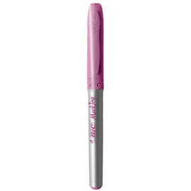 BIC Marcador Permanente Metallic Punto Fino Grip Ergonómico Marking Punta Resistente Surtido de Colores 4 Piezas