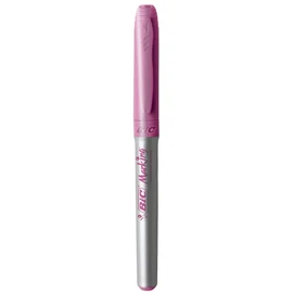 BIC Marcador Permanente Metallic Punto Fino Grip Ergonómico Marking Punta Resistente Surtido de Colores 4 Piezas