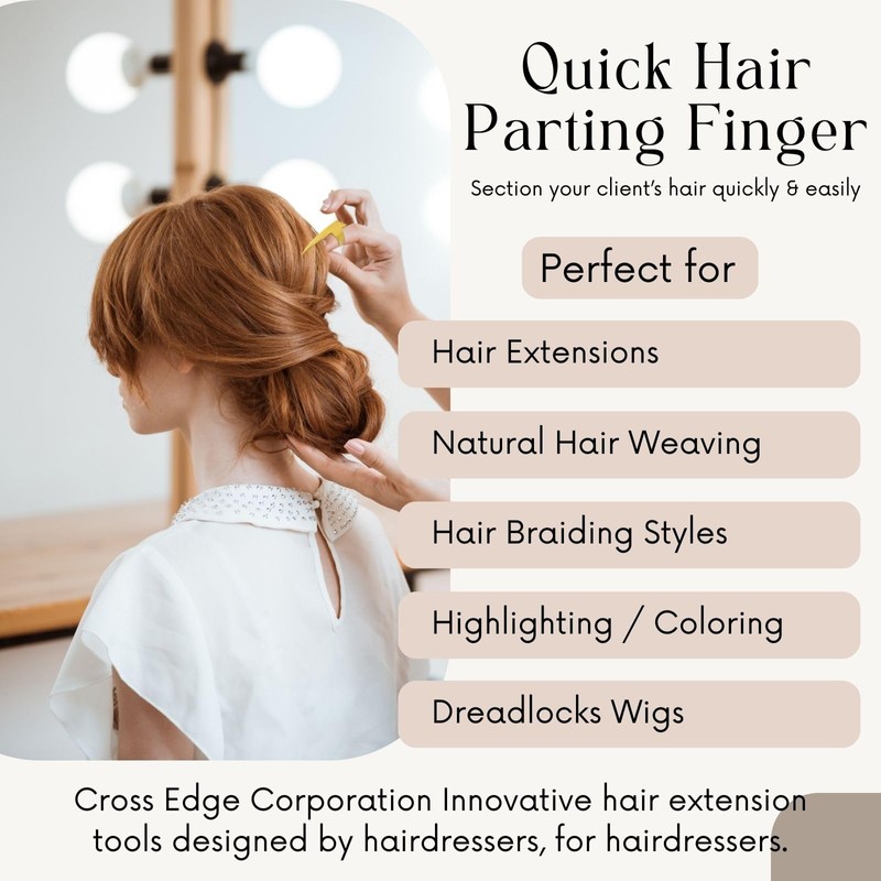 Cross Edge Pro Hair Parting & Sectioning Ring 1PC Stainless