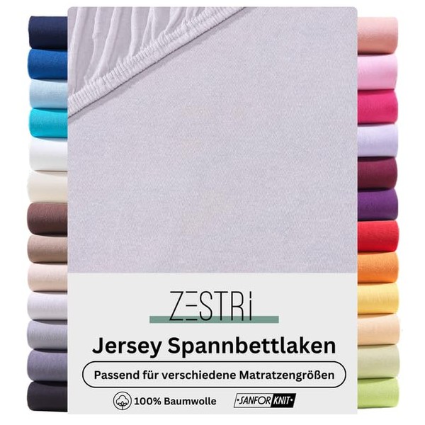 Fitted Sheet with Pocket Depth up to 23 cm, Jersey