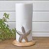 BLACK FOREST DECOR Silver Starfish Paper Towel Holder