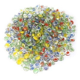 Flat Glass Marbles for Vases - 5 LB Clear Decorative Stone Beads for Vases, Crafts, Colored Rocks Table Scatter, Aquarium and Fish Tank Pebbles, Party Centerpieces, Gem Décor, Mosaics Floral Displays