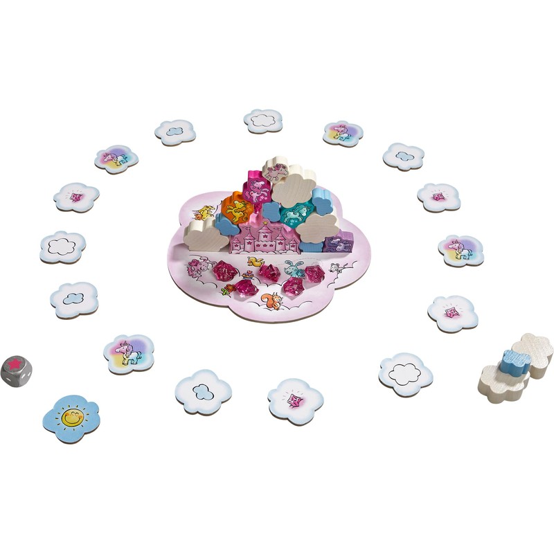 HABA 2012232005 Sparkle Unicorn - Tower of Clouds, Cooperative Skill