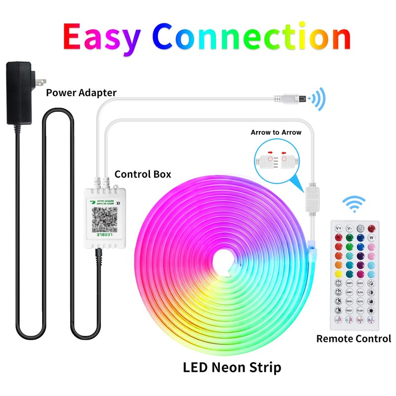 segrass 50ft RGB LED neon Rope Lights LED neon Lights