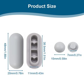 18 Pieces Toilet Seat Cover Buffer Toilet Seat Puff Pad Stopper for Toilet Seat Spacer for Toilet Glasses Damper Toilet Seat Bumper 12 Ring Buffer and 6 Lid Buffer for Home Office Hotel (White)