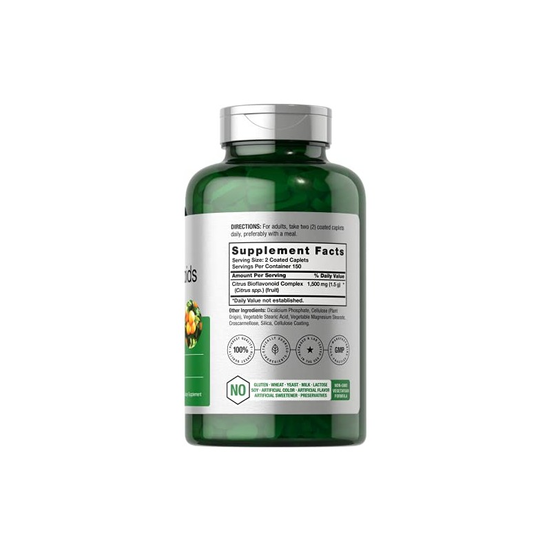 HORBÄACH - Bioflavonoides Cítricos 1500 mg, 300 Cápsulas – Complemento