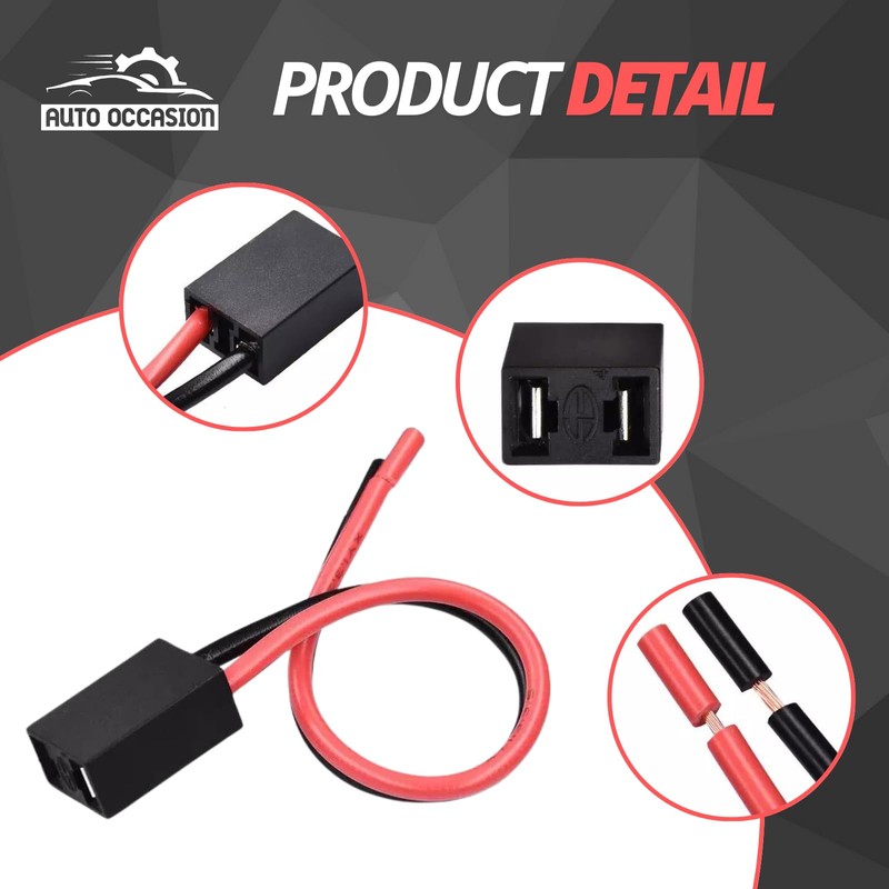AUTO OCCASION H7 Female Wire Connector Compatible with LED Headlight