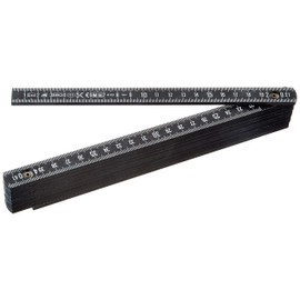 Metrica 18030 Fiberglas folding rule 2m black