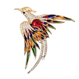 GFM® Exotic Phoenix Brooch - Christmas, Birthday, Valentine's Day, Mother's Day - (BRCH-PNX), Metal