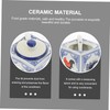 Ciieeo Ceramic Condiment Pot with Lid Creative Seasoning Holder for
