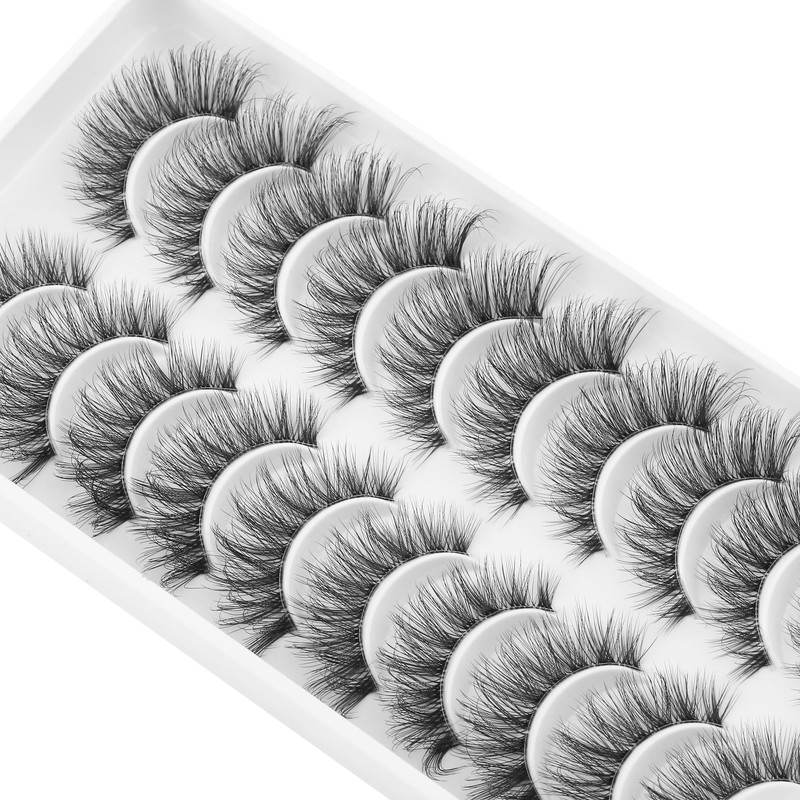 Clear Band False Eyelashes, D Curl, Russian Stripes, False Eyelashes,