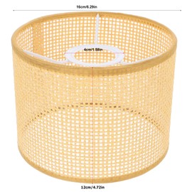 NUOBESTY 1PC Lamp Shades for Table Lamps Large Woven Lampshade Rattan Woven Lampshade Woven Rattan Lamp Guard Cover Woven Lamp Protective Cover Rattan Lamp Shade Replacement Accessories