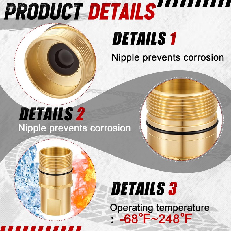 Otoolling Wet-line Wing Nut Hydraulic Quick Disconnect Male Coupler, Heavy