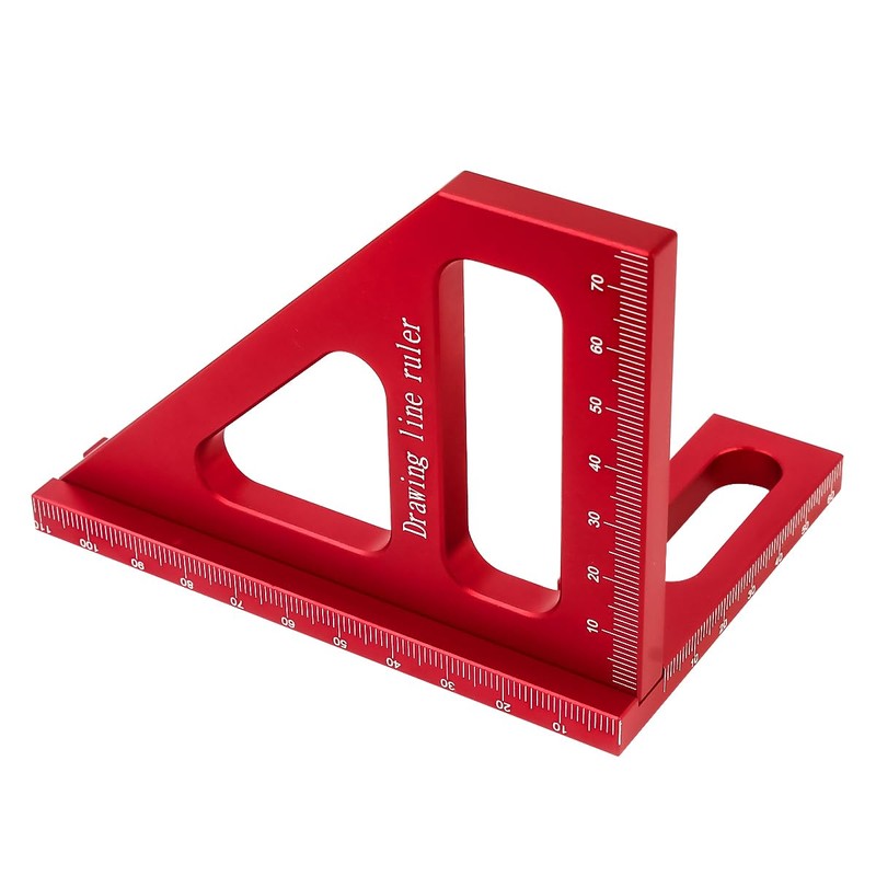 KETIPED 3D Multi-Angle Measuring Ruler,45/90 Degree Aluminum Alloy Woodworking Square