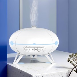 350ml Ultrasonic Aromatherapy Humidifier for Home. Large Room Diffuser with Timer and waterless auto-turnoff. 7 Color LED Lights. Cool Mist