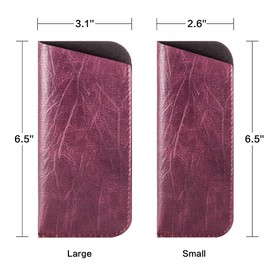TRIUMPH VISION - Paquete de 3 bolsas para anteojos delgadas, funda de tela portátil para anteojos de sol, S (negro, morado, amarillo), Small