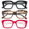 MMOWW Oversized Reading Glasses for Women 3 Pack Oprah Style